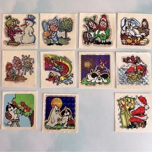 Vintage RARE 1984 BJ Decals Prism Sticker of the month Set of 11 (Missing Nov)